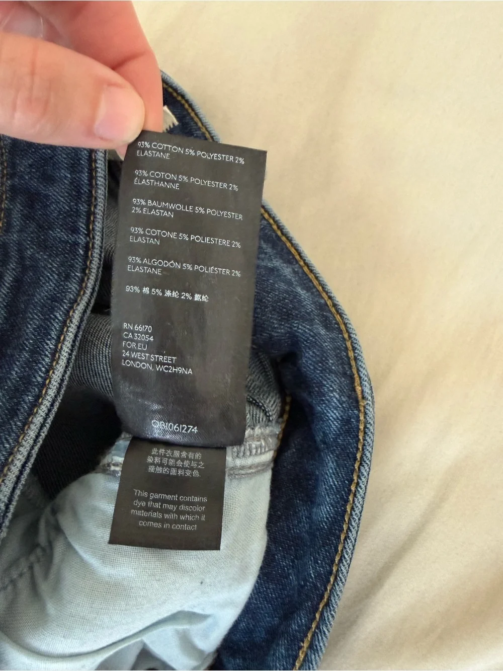 We The Free // Free People Dark Indigo Skinny Jeans with Frayed Hem Women’s 25